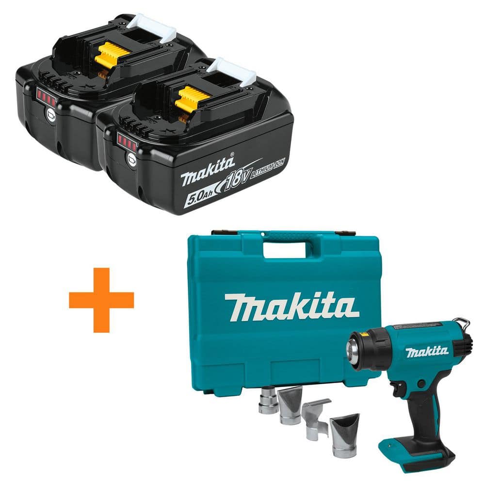 18V LXT Lithium-Ion High Capacity Battery Pack 5.0 Ah with LED Charge Level Indicator (2-Pack) with 18V LXT Heat Gun price history on PriceWatchPro