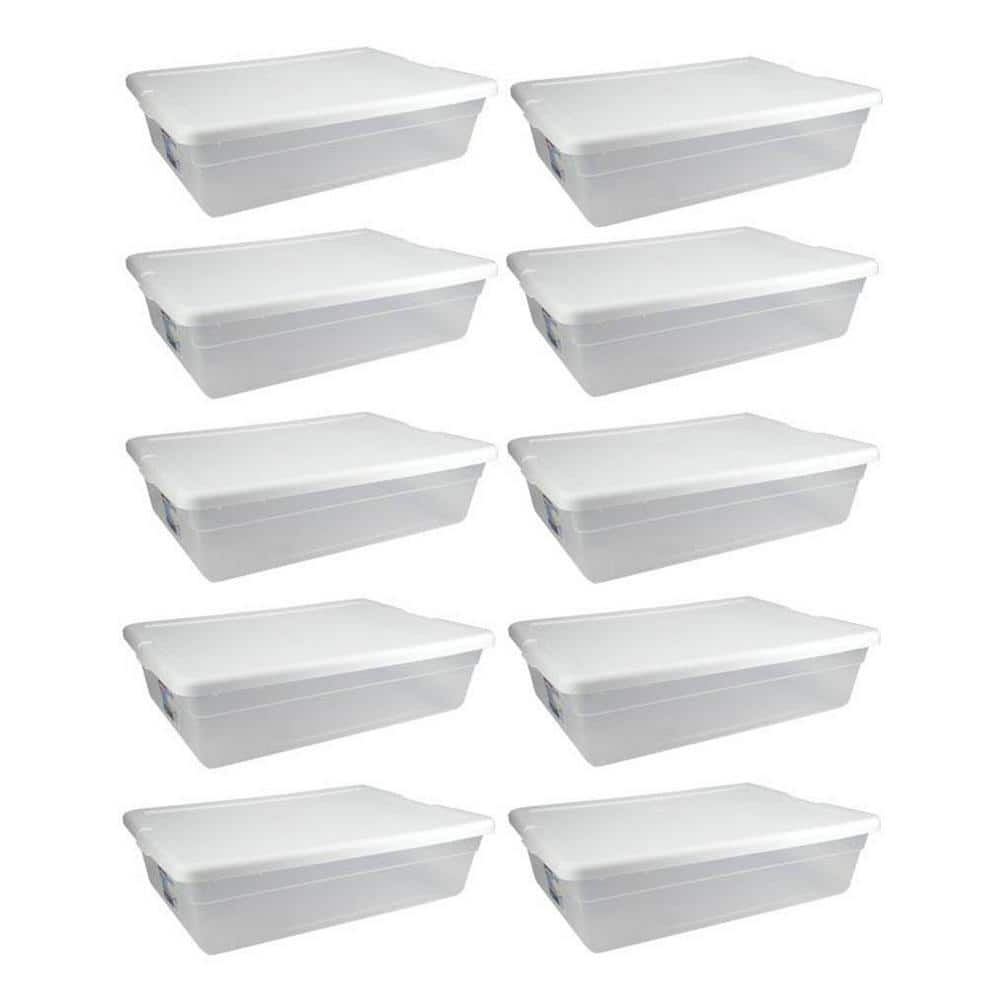 28 Qt. Clear Stackable Under Bed Organizer Storage Container, (10 Pack) price history on PriceWatchPro