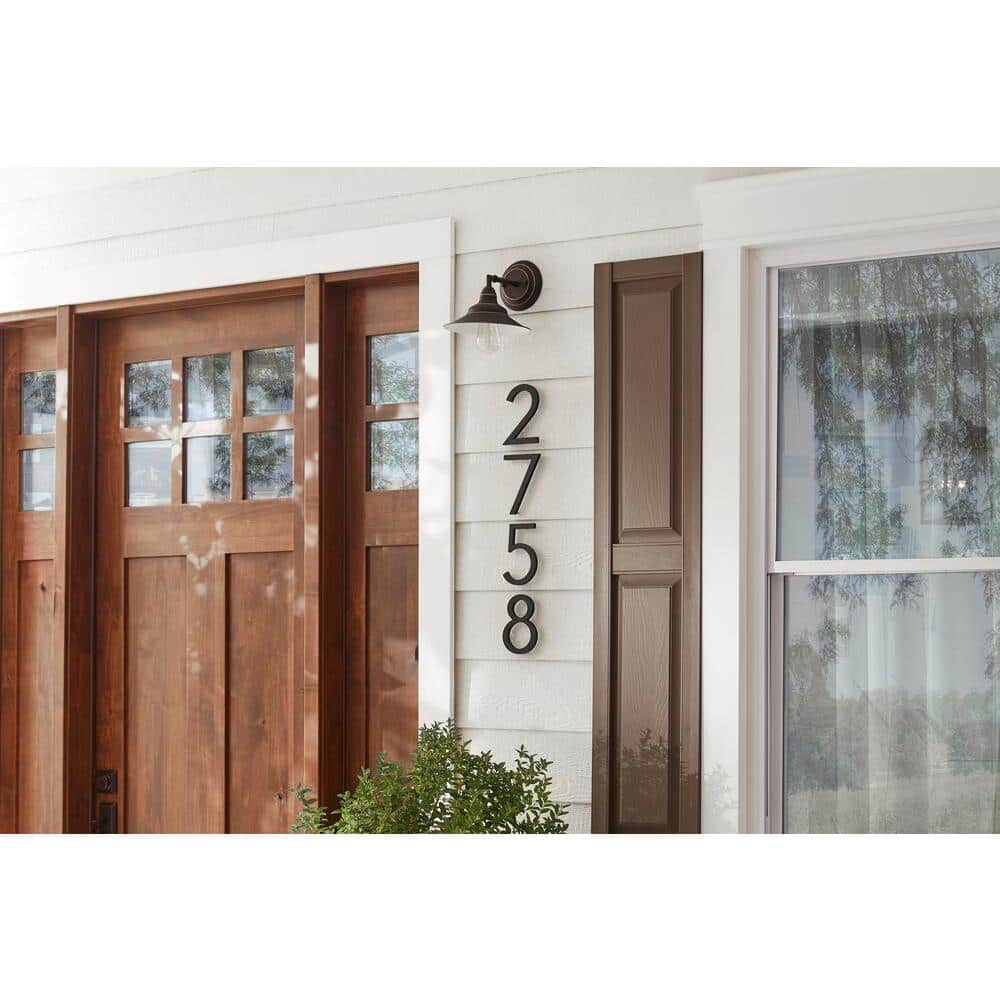 8 Inch Black Metal Floating House Number