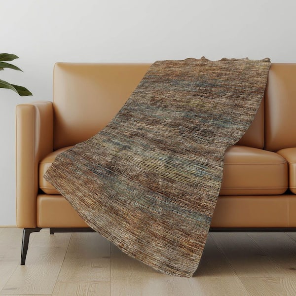 Premium Machine Washable ASB32 Canyon 50 in. x 70 in. Sherpa Throw Blanket