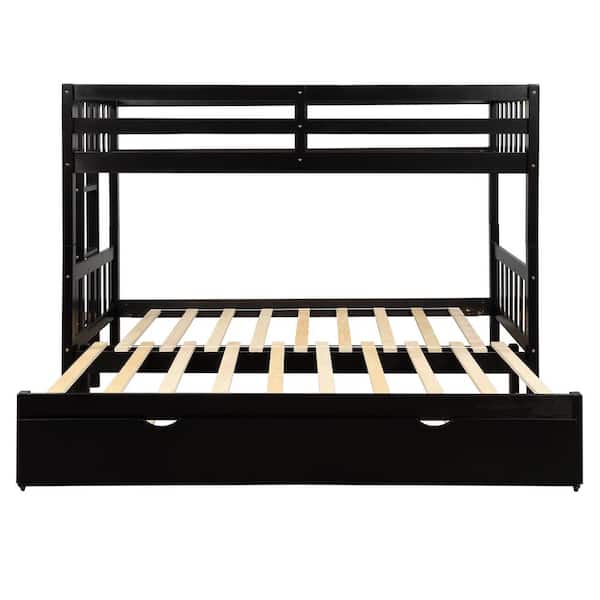 Angel Sar Espresso Twin or King Bunk Bed with Trundle BSS01301AAP - The ...
