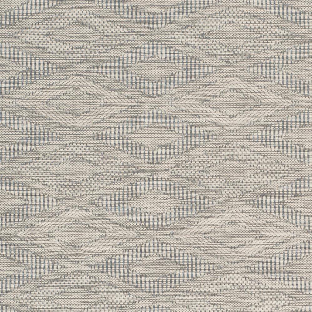 Gray Geometric Low Pile Square Indoor/Outdoor Area Rug