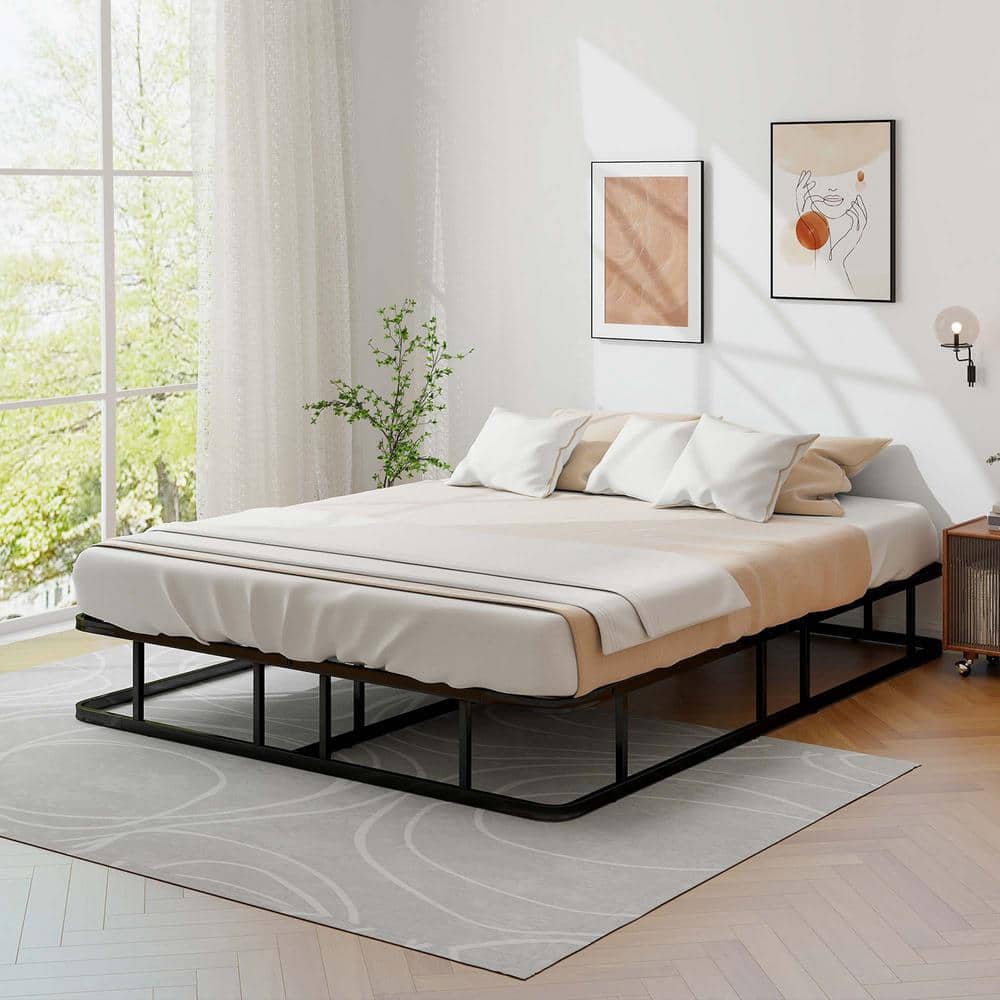 black-costway-platform-beds-