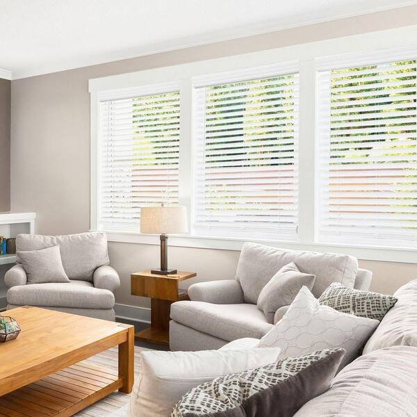 Chicology White Cordless Room Darkening Premium Faux Wood Window