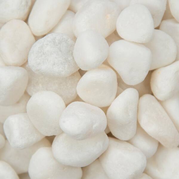 0.5 cu. ft. Alpine White 0.25 in. to 1.25 in. Pebbles 30 lbs. Bag