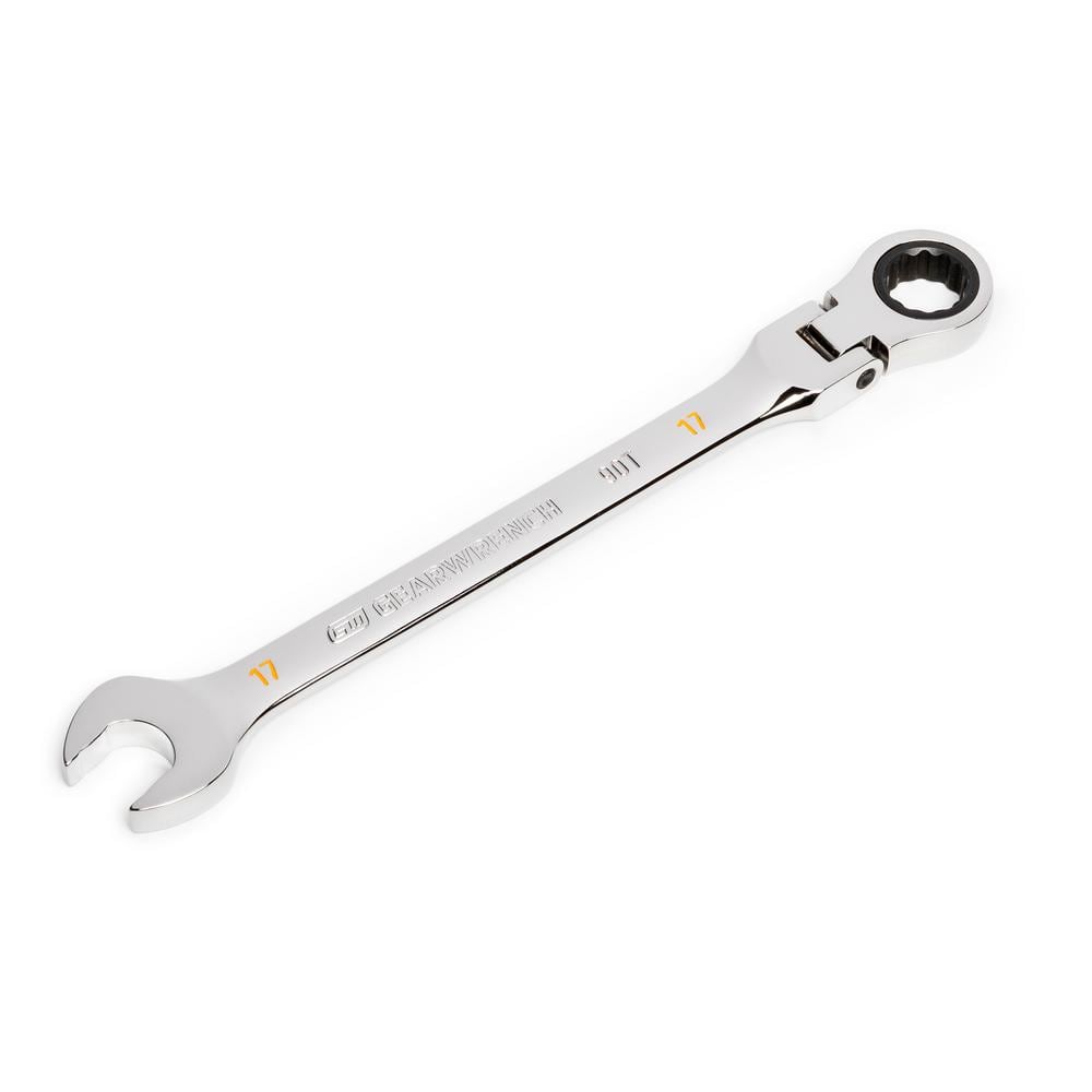 GEARWRENCH 17 mm Metric 90-Tooth Flex Head Combination Ratcheting