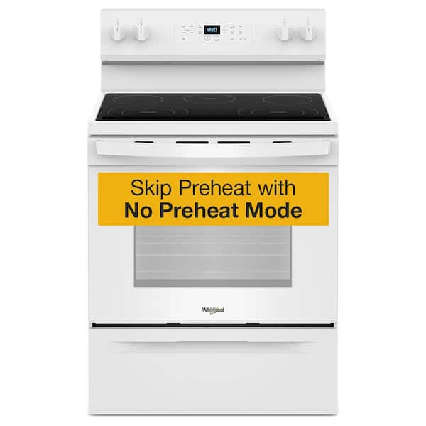 Whirlpool 30 in. 5 Burner Element Freestanding Electric Range in 