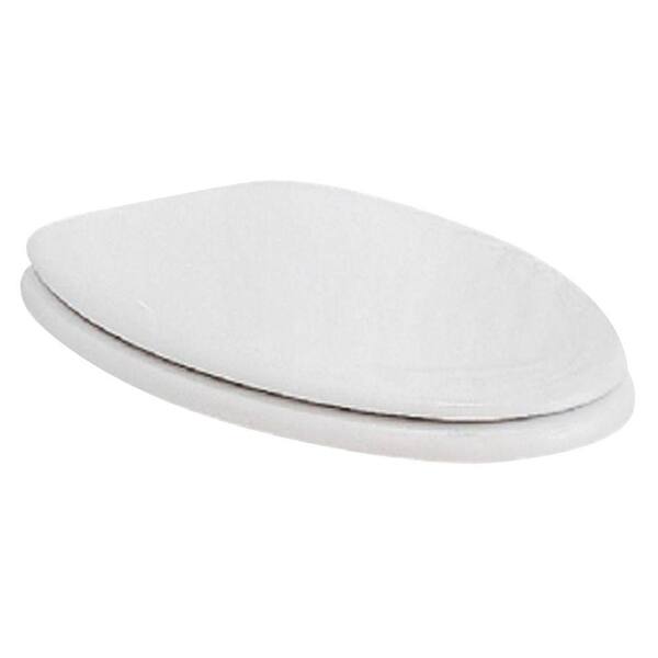 Porcher Elongated Closed Front Toilet Seat in White-DISCONTINUED