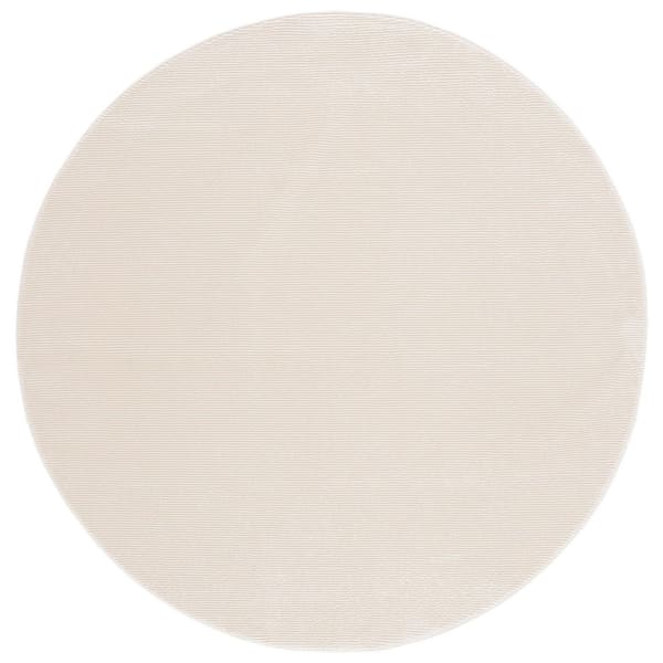 Revive Ivory 7 ft. x 7 ft. Solid Round Area Rug