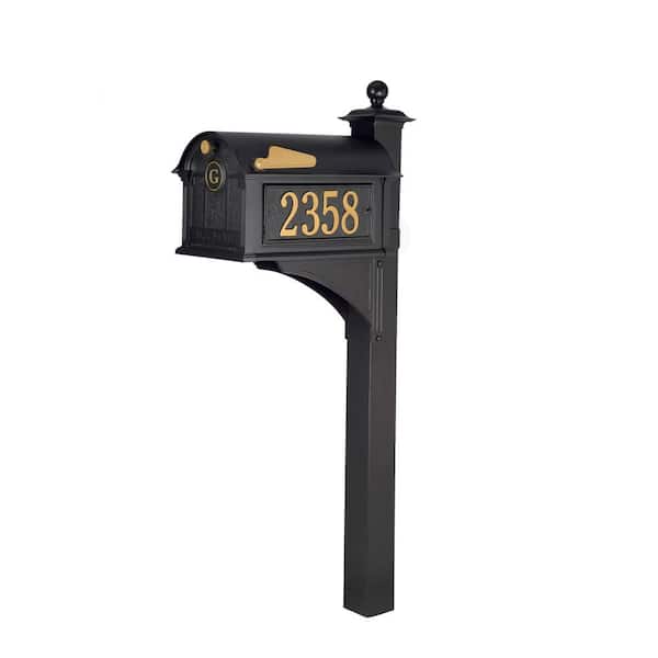 Balmoral Black Streetside Monogram Mailbox Package