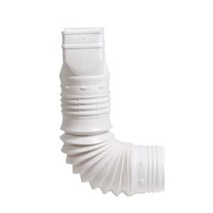 3 in. x 4 in. White Vinyl Downspout Adapter