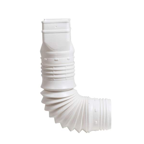 Amerimax Home Products 3 in. x 4 in. White Vinyl Downspout Adapter