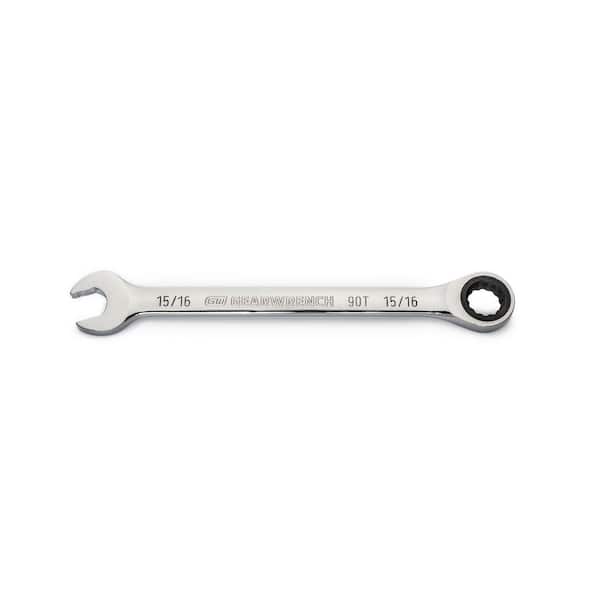 GEARWRENCH 15/16 in. SAE 90-Tooth Combination Ratcheting Wrench