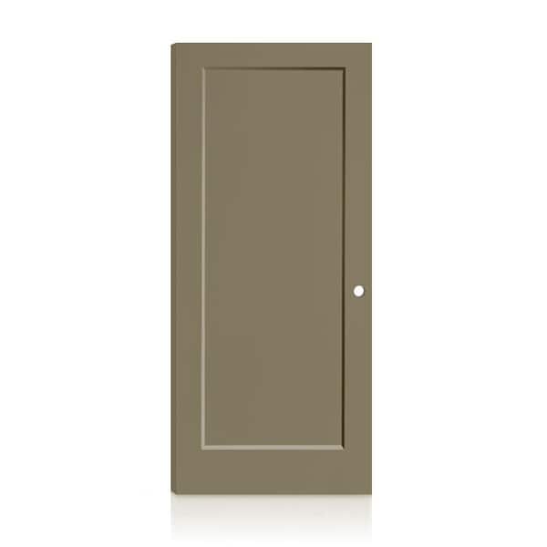 Fire-Rated 1 Panel 24 in. x 80 in. Left-Hand/Inswing Olive Green Composite Interior Commercial Door Slab