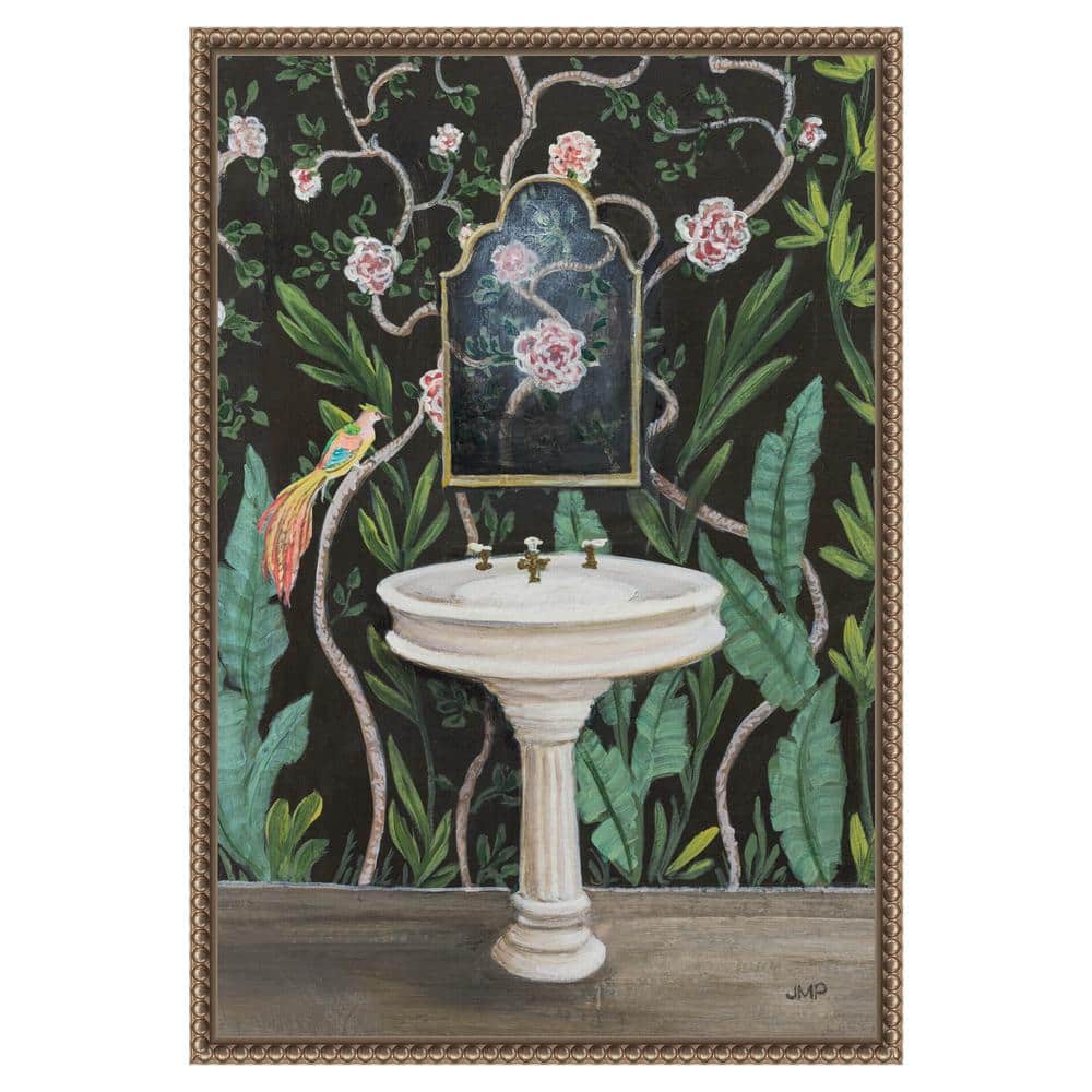 Botanical Oasis Beaded Framed Canvas Wall Art, 16 x 23-in