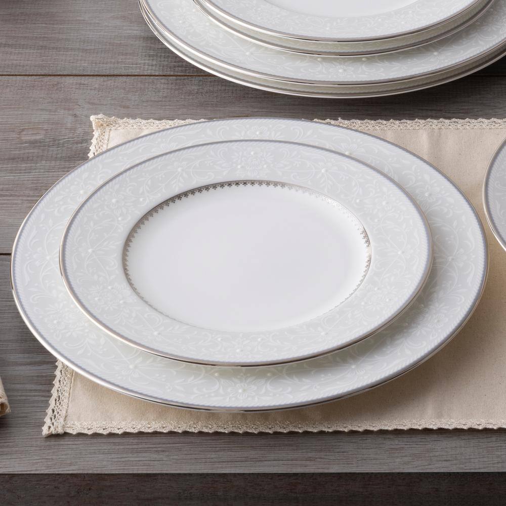 Brocato Floral Porcelain 5-Piece Place Setting with Platinum Band