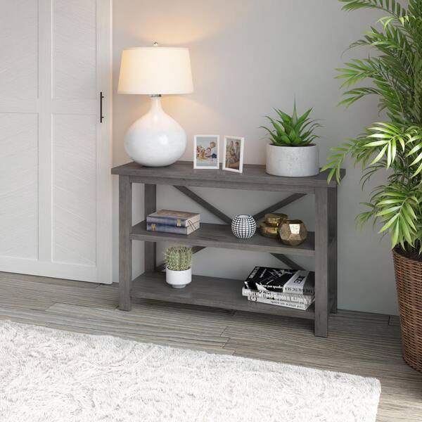 Weathered grey console deals table