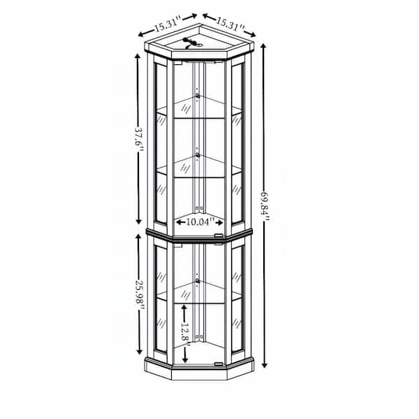 Tileon 15.31 in. W x 15.31 in. D x 69.84 in. H Dark Red