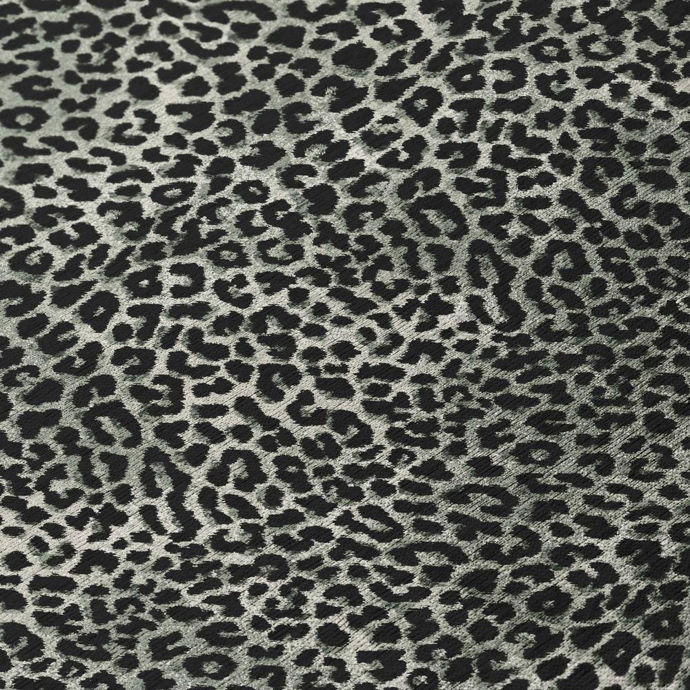 Safari Shadow Black and Gray Chenille Animal Print 9' x 12' Area Rug