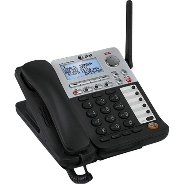 AT&T SynJ SB67148 4-Line DECT 6.0 Corded/Cordless Phone with Digital Answering System