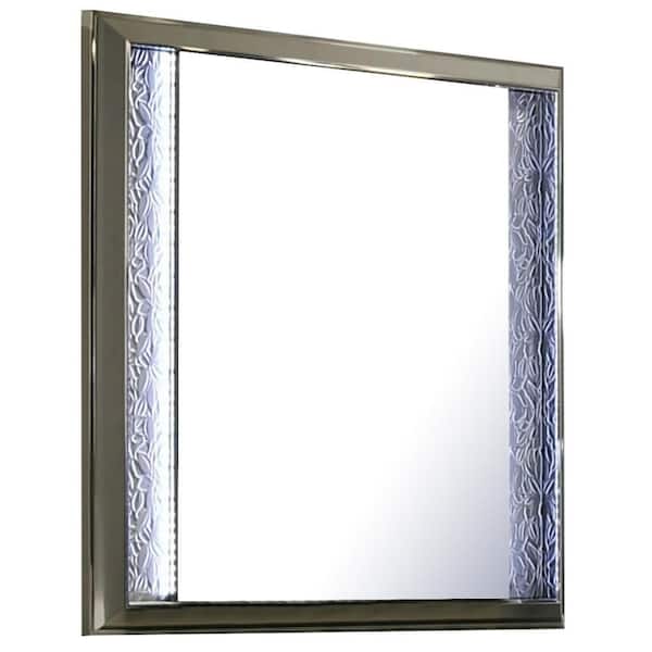 Levi Dark Gray 2.5 in. W x 38 in. H Modern and Contemporary Rectangle Wood Framed Mirror