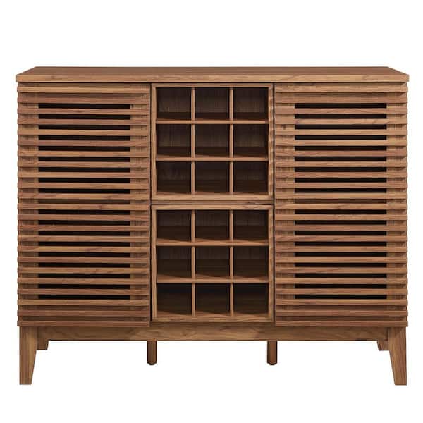 MODWAY Render Bar Cabinet in Walnut EEI-6156-WAL - The Home Depot