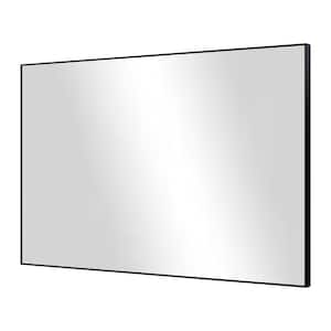 36 in. W x 24 in. H Rectangular Aluminum Framed Wall Bathroom Vanity Mirror in Black for Living Room