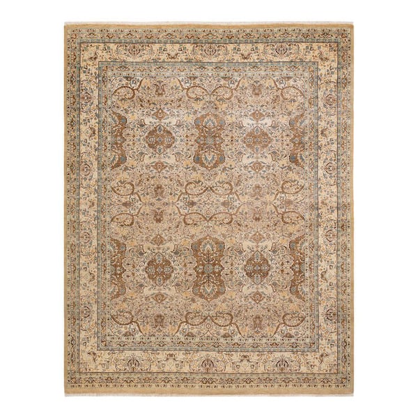 Solo Rugs Mogul One-of-a-Kind Traditional Yellow 8 ft. 2 in. x 10 ft. 3 in. Floral Area Rug