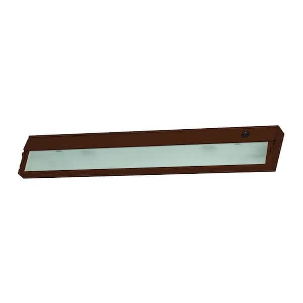 Titan Lighting 3-Lamp LED Bronze Under Cabinet Light with Diffused Glass