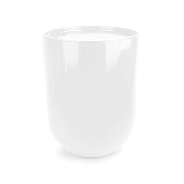 Umbra Step Waste Can with Lid in White