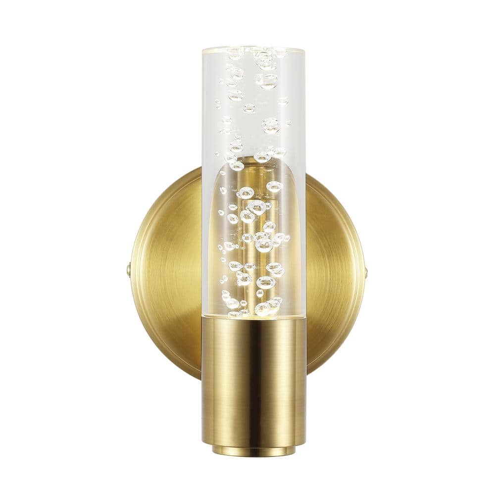 Bolha Classic Minimalist Brass-Gold LED Vanity Wall Light