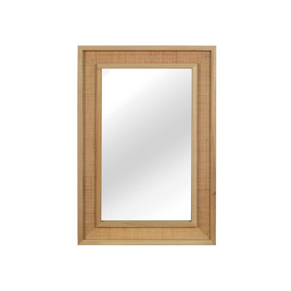 20 in W x 30 in. H Natural Wood Rectangle Framed Mirror for Home Decor price history on PriceWatchPro