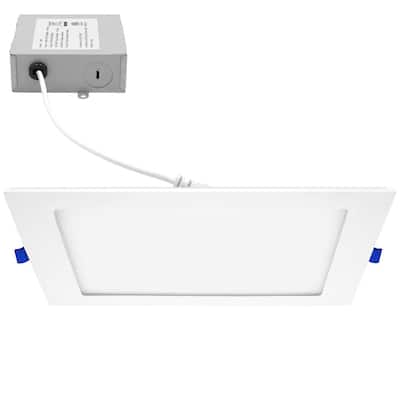 8 in. Square 5000K Daylight New Construction IC Rated Canless Recessed Integrated LED Kit