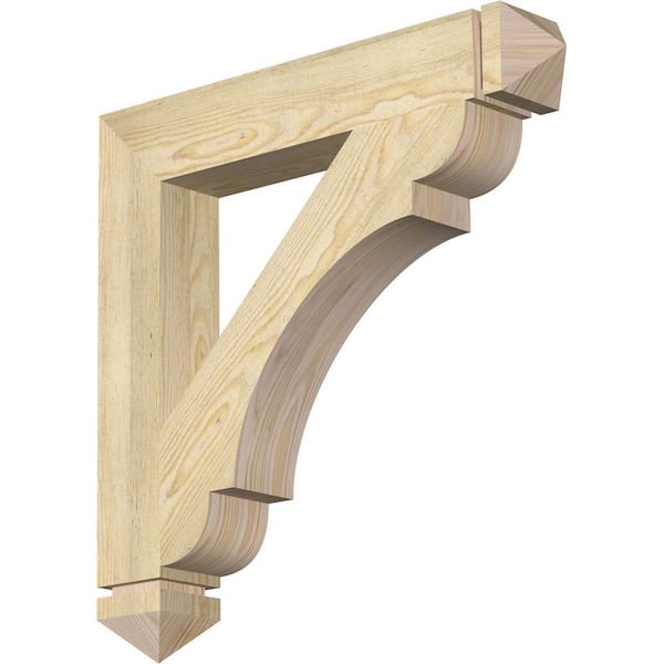 Ekena Millwork 4 in. x 26 in. x 26 in. Douglas Fir Olympic Arts and Crafts Rough Sawn Bracket