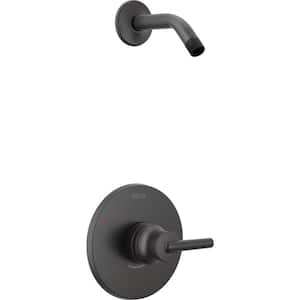 Trinsic Less Shower Head Rough Not Included 1-Handle Shower Faucet in Matte Black (Valve Not Included)