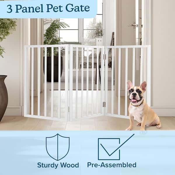 Dog Fence Petmaker 24 X 54 Freestanding White Wooden Pet