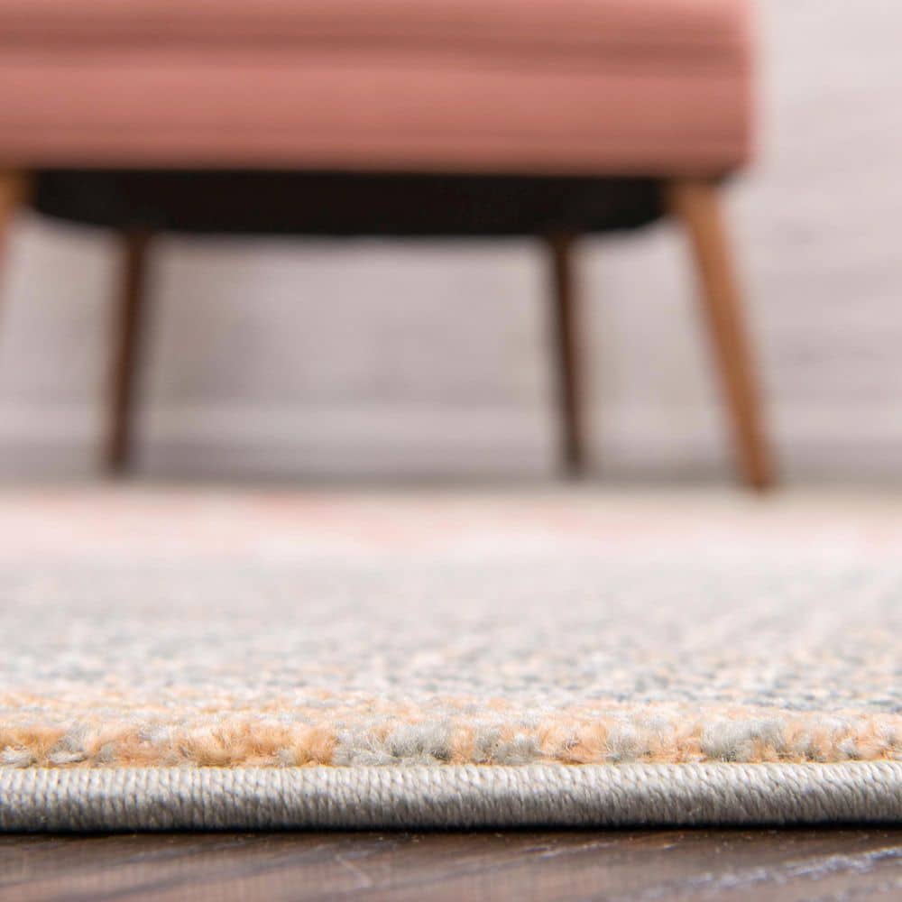 Modern Kashkuli Gabbeh 8'x10' Blue Stripe Polypropylene Area Rug