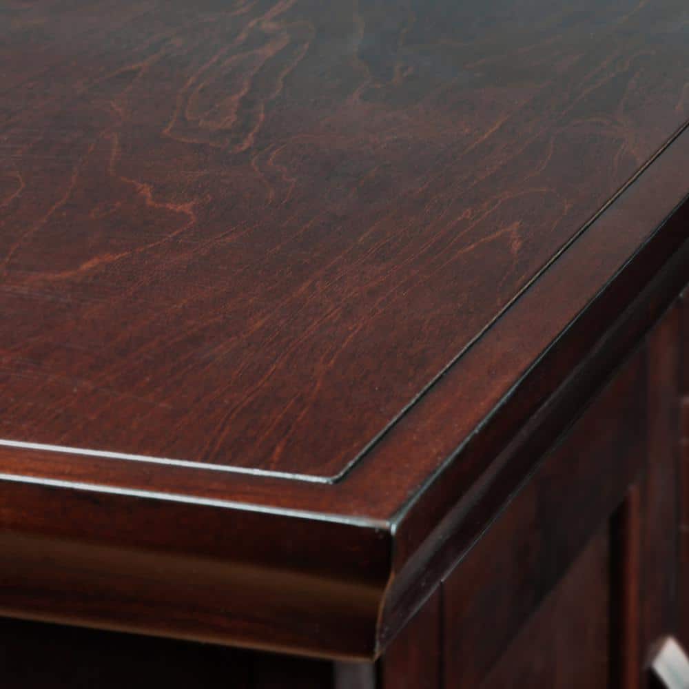 Riley Holliday 63" Brown Hardwood TV Stand with Cabinet