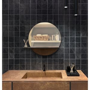 Black 4 in. x 4 in. Polished and Honed Ceramic Mosaic Tile (50 Cases/269 sq. ft./Pallet)