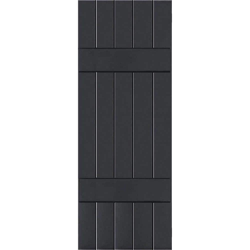 18 in. x 47 in. Exterior Real Wood Pine Board and Batten Shutters Pair Black price history on PriceWatchPro