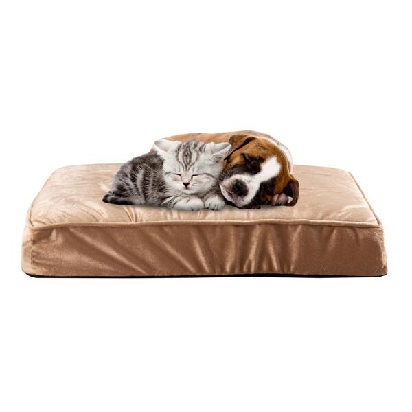 Dog Bed Pet Large Crate Cushion Pad Cat Cream Removable Cover Anti-Slip  Backing