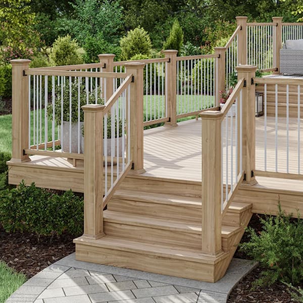 3/4 in. x 3/4 in. x 36 in. White Aluminum Round Classic Baluster (10-Pack)