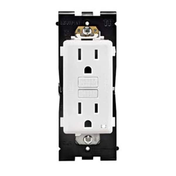 Renu 15 Amp Tamper Resistant GFCI Duplex Outlet - White on White-DISCONTINUED