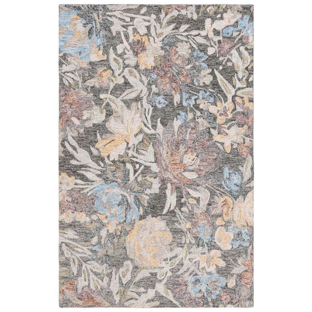 Blossom 4 ft. x 6 ft. Green/Charcoal Oversized Floral Area Rug price history on PriceWatchPro