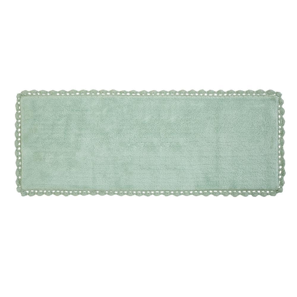 Chesapeake Crochet Mist Bath Runner (24 in. x 60 in.)