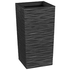 13.5 in. Celestine Slate Fiberglass Self-Watering Planter (13.5 in. L x 13.5 in. W x 26 in. H)