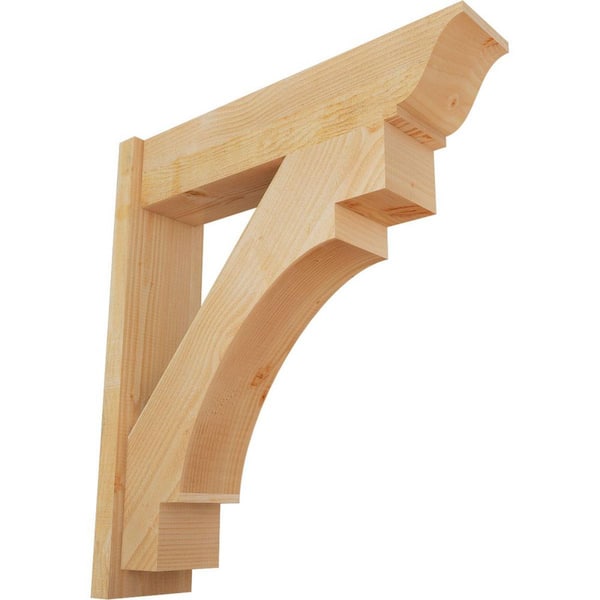 Ekena Millwork 8 in. x 36 in. x 32 in. Douglas Fir Merced Traditional Rough Sawn Outlooker