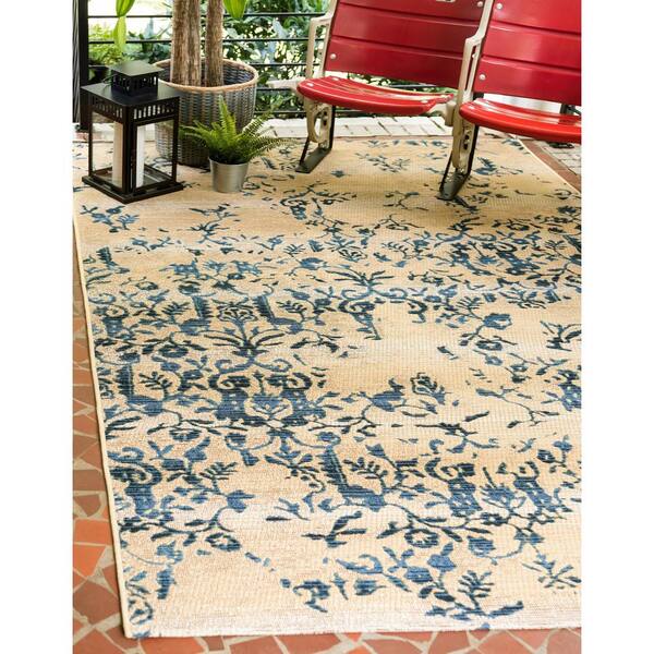 10 x 12 Feet Blue/Beige Unique Loom Modern Collection Abstract Over-Dyed Transitional Indoor and Outdoor Flatweave Area Rug 10 x 12 Feet Blue/Beige Unique Loom Modern Collection Abstract Over-Dyed Transitional Indoor and Outdoor Flatweave Area Rug