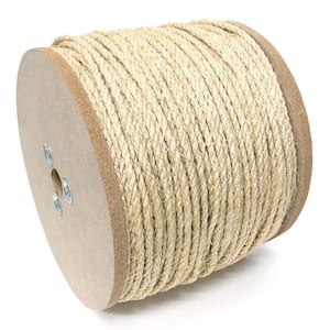 KingCord 3/4 in. x 100 ft. 3-Strand Cotton Twisted Rope, Natural