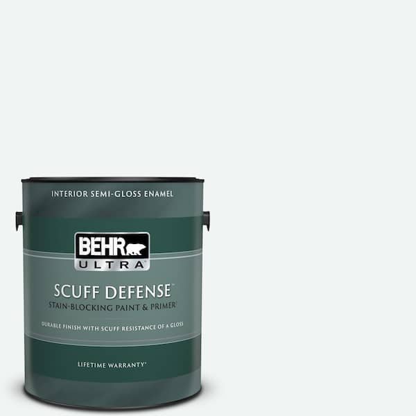 BEHR ULTRA 1 gal. #BL-W09 Bakery Box Extra Durable Semi-Gloss Enamel Interior Paint & Primer